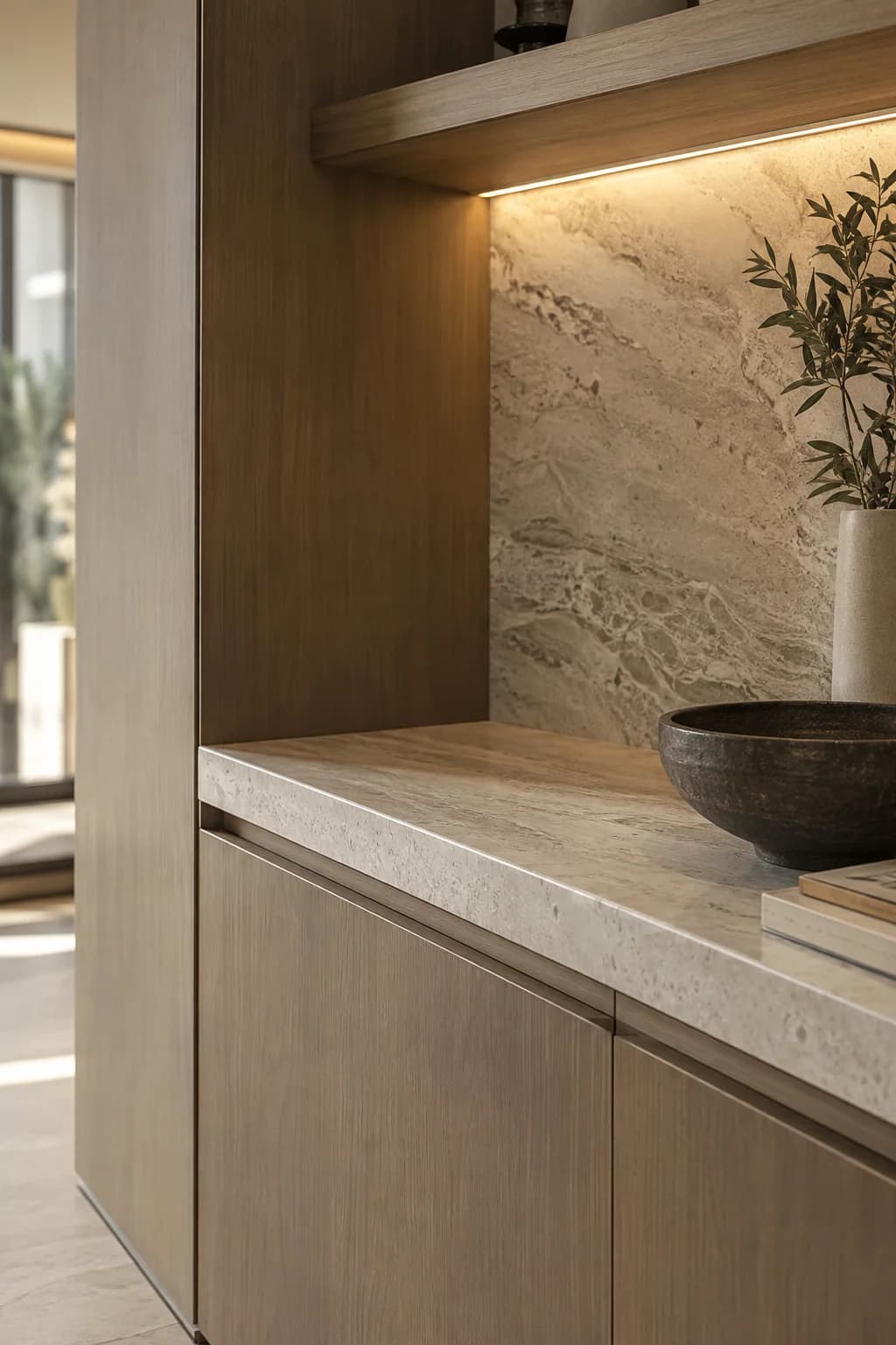 Refined interior material detail