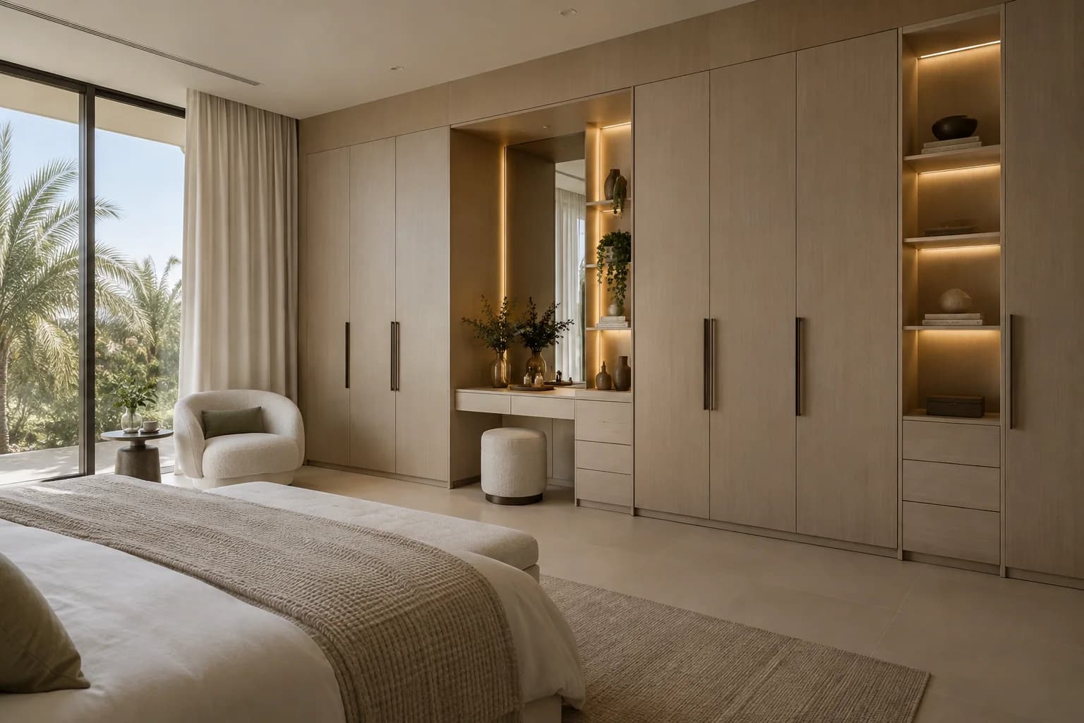 Made-to-measure bedroom wardrobes and integrated joinery